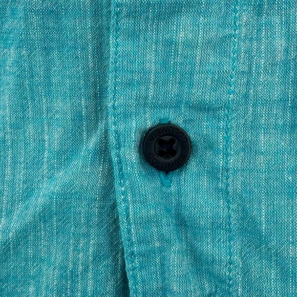 Columbia Shirt Mens XL Blue Button Up Regular Fit 100%‎ Cotton Travel Casual - Picture 3 of 6